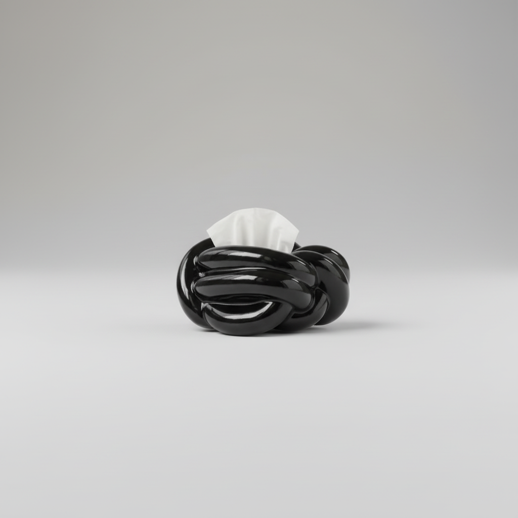 Knot Ceramic Tissue Box