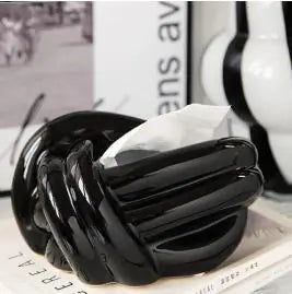 Knot Ceramic Tissue Box