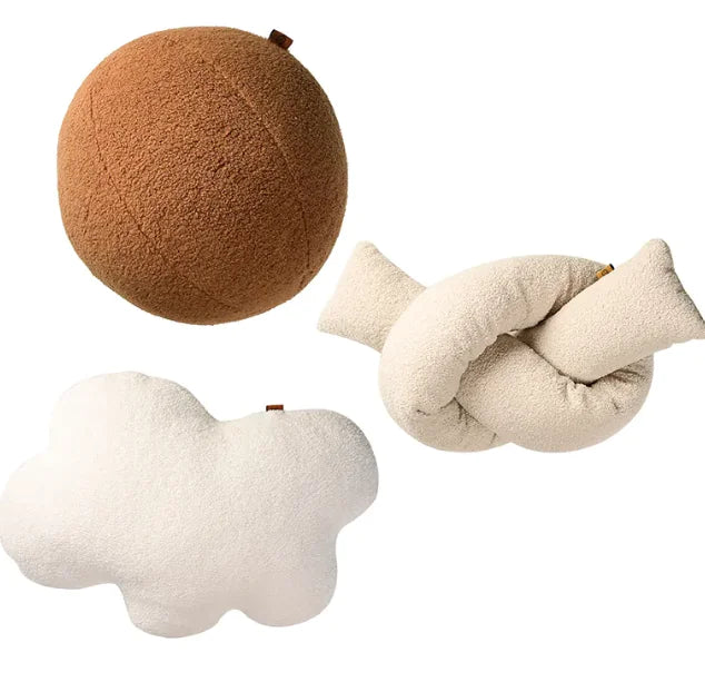 Geometric Shape Loop Velvet Soft & Comfortable Bedside Pillow/Living Room Sofa Cushion